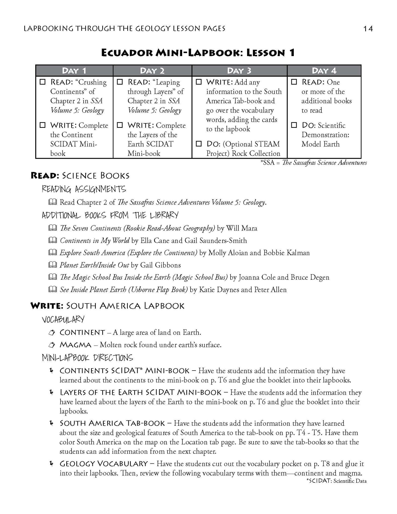 Lapbooking through Geology with the Sassafras Twins