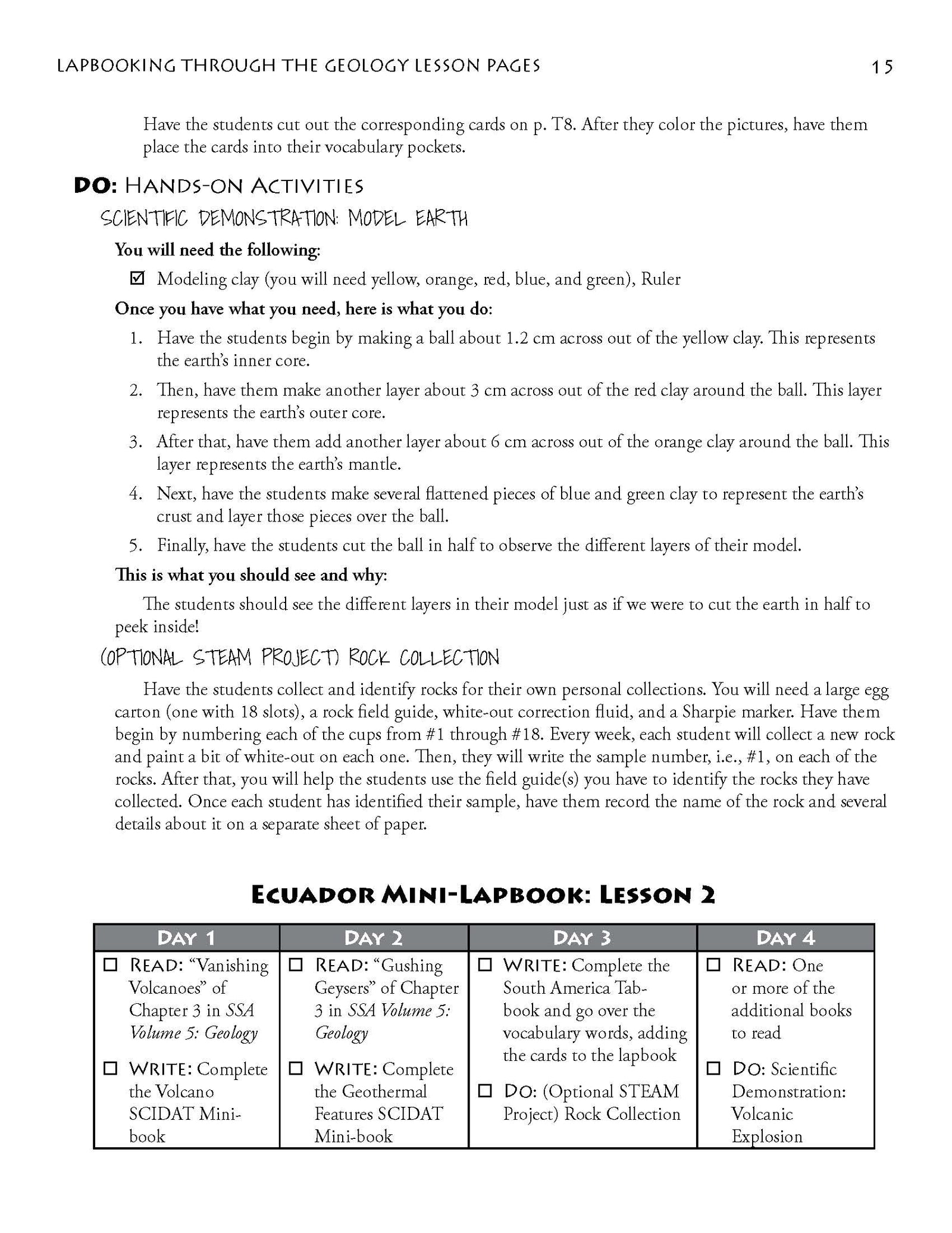 Lapbooking through Geology with the Sassafras Twins