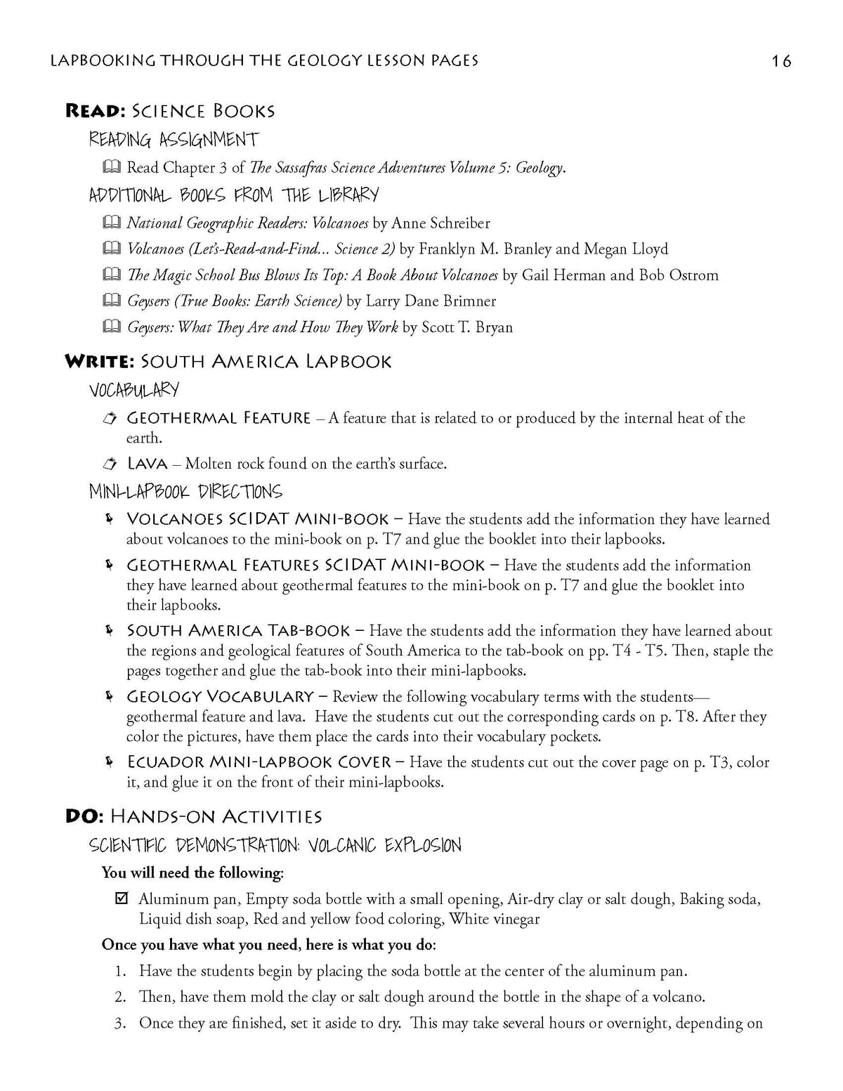 Lapbooking through Geology with the Sassafras Twins