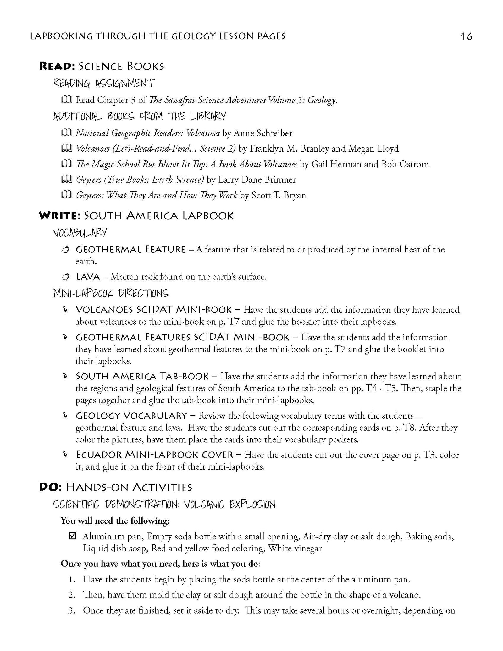 Lapbooking through Geology with the Sassafras Twins