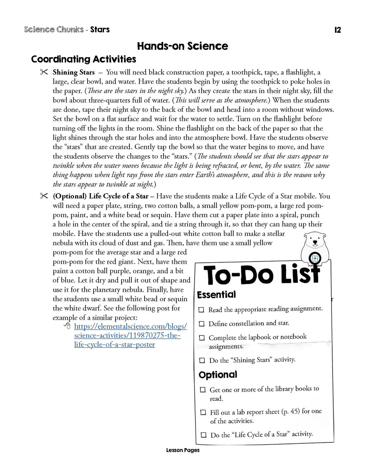 Science Chunks Stars Unit | Elemental Sciences