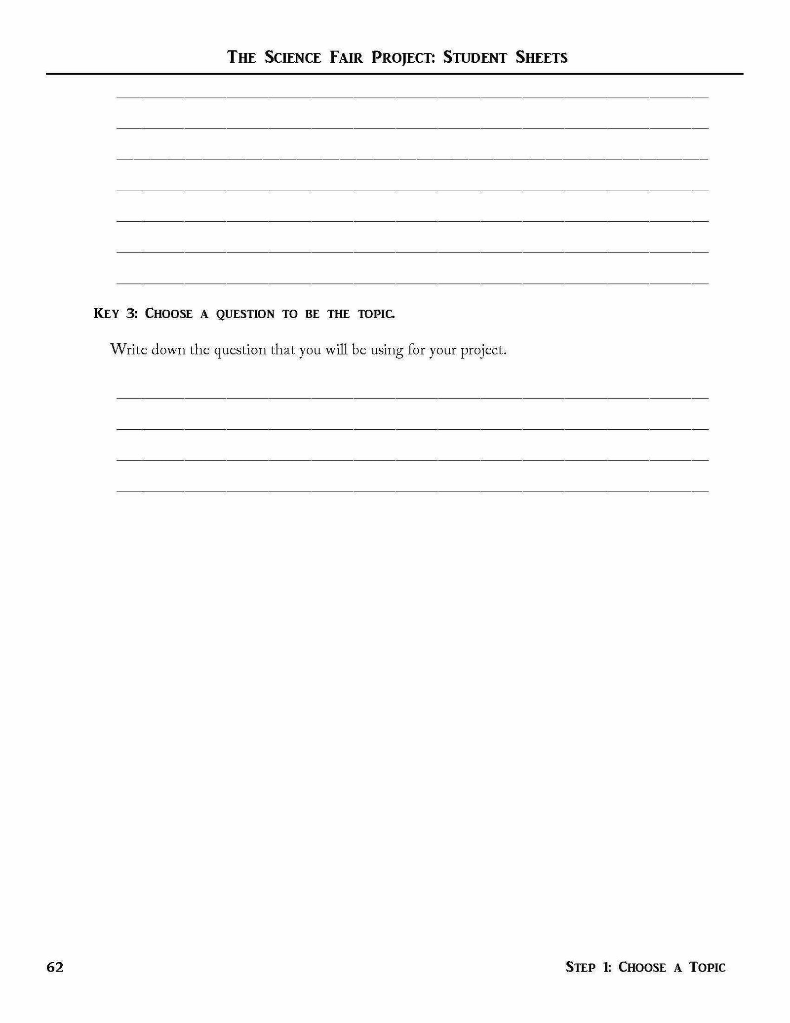 The Science Fair Project (Student Pages Only) | Elemental Science