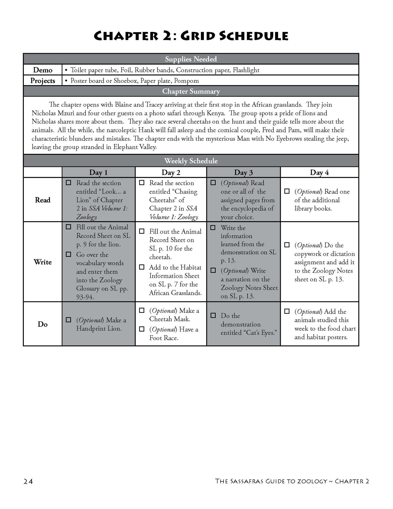 The Sassafras Science Adventures Volume 1: Zoology (eBook Combo) | Elemental Science