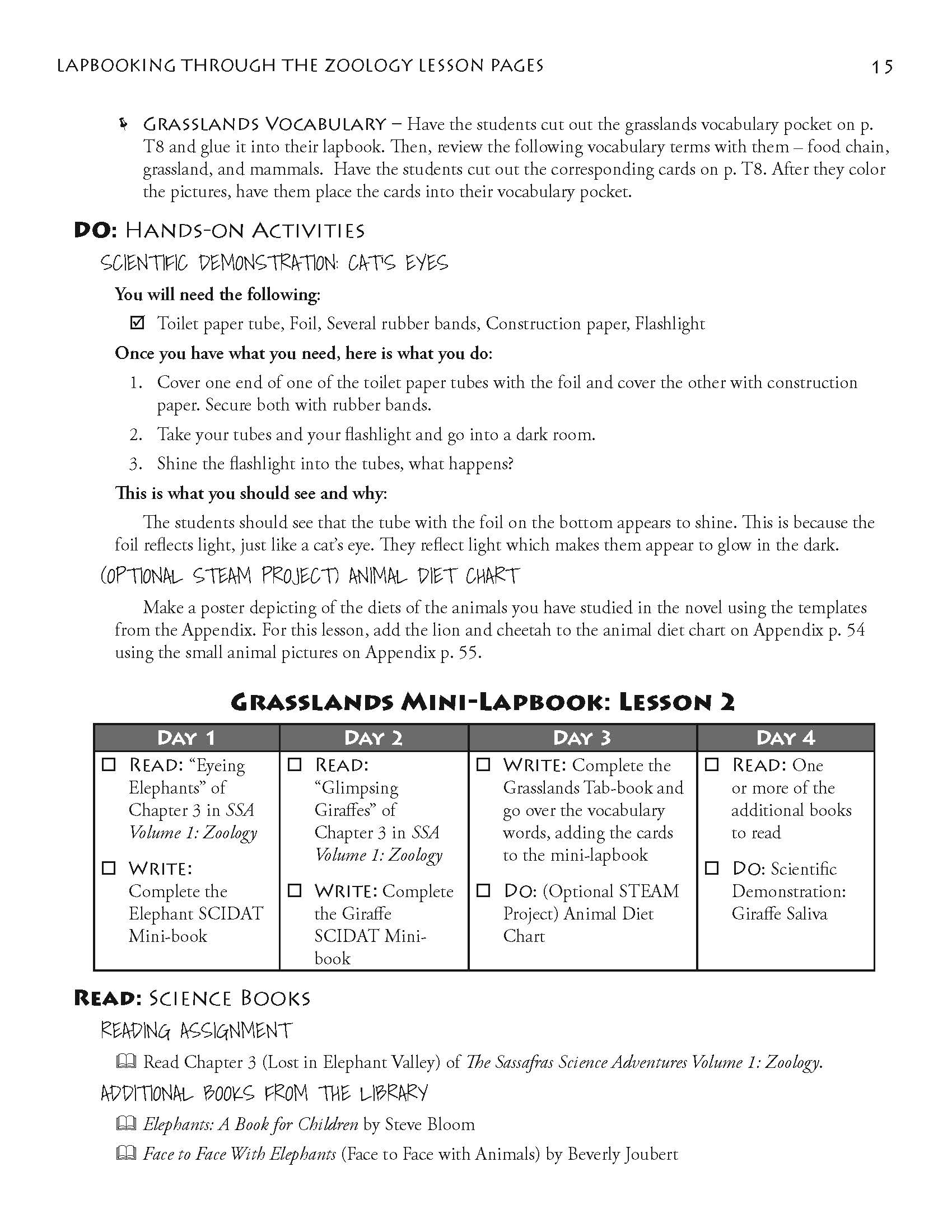 Sassafras Twins' Zoology Lapbook | Elemental Science